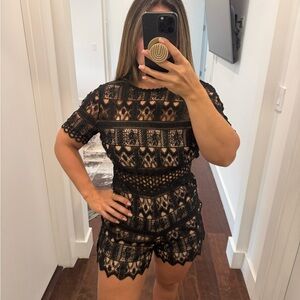 Alexis Black Lace Jumpsuit